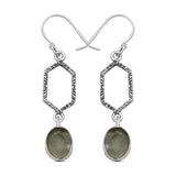 Raw Pyrite Durzi Silver Earrings