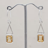 Smoky Quartz Silver Earrings