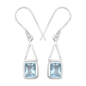 Smoky Quartz Silver Earrings