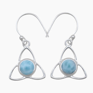 Larimar Silver Earrings