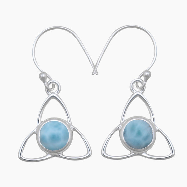 Larimar Silver Earrings