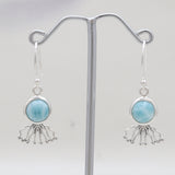 Rainbow Moonstone Silver Earrings