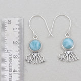 Rainbow Moonstone Silver Earrings
