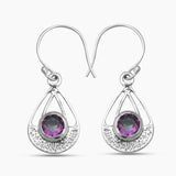 925 Sterling Silver Blue Topaz Earrings