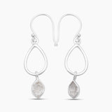 925 Silver Herkimer Quartz Earrings