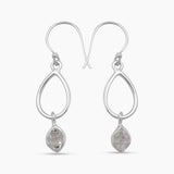 925 Silver Herkimer Quartz Earrings