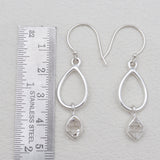 925 Silver Herkimer Quartz Earrings