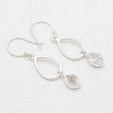 925 Silver Herkimer Quartz Earrings