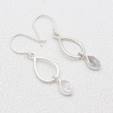 925 Silver Herkimer Quartz Earrings