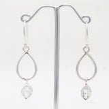 925 Silver Herkimer Quartz Earrings