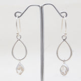 925 Silver Herkimer Quartz Earrings