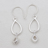 925 Silver Herkimer Quartz Earrings