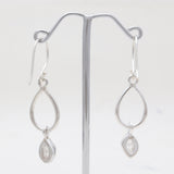 925 Silver Herkimer Quartz Earrings