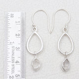 925 Silver Herkimer Quartz Earrings