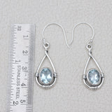 925 Starling Silver Blue Topaz Earring