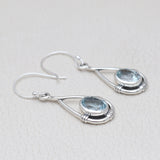 925 Starling Silver Blue Topaz Earring