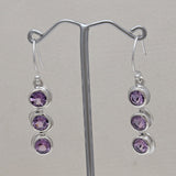 925 Starling Silver Amethyst Earring