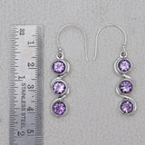 925 Starling Silver Amethyst Earring