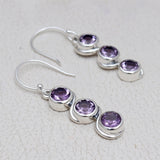 925 Starling Silver Amethyst Earring