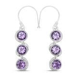 925 Starling Silver Amethyst Earring