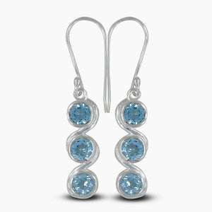 925 Sterling Silver Amethyst Earrings