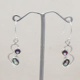 925 Starling Silver Garnet Earring