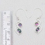 925 Starling Silver Garnet Earring