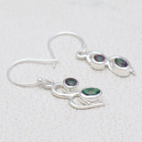 925 Starling Silver Garnet Earring