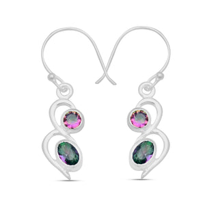 925 Sterling Silver Garnet Earrings