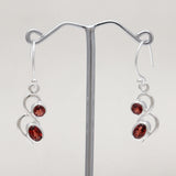 925 Starling Silver Garnet Earring