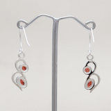 925 Starling Silver Garnet Earring