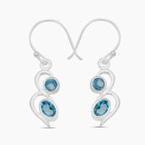 925 Sterling Silver Garnet Earrings