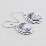 925 Silver Dendritic Opal Earrings