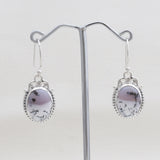 925 Silver Dendritic Opal Earrings