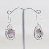 925 Silver Dendritic Opal Earrings