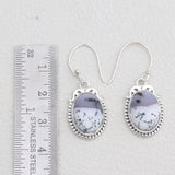 925 Silver Dendritic Opal Earrings