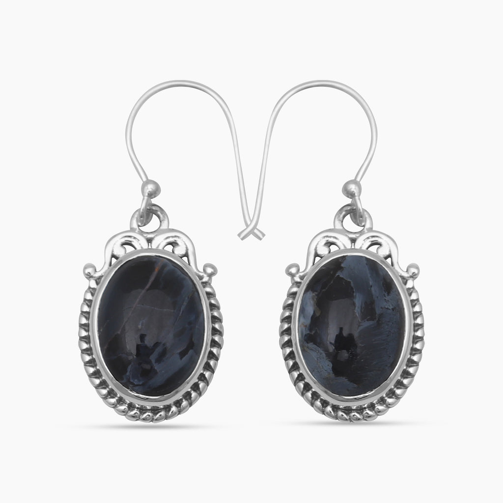 Pietersite Silver Earrings