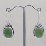 Blue Opal Silver Earrings