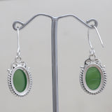 Blue Opal Silver Earrings