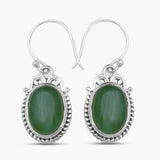 Blue Opal Silver Earrings