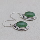 Blue Opal Silver Earrings