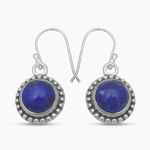 Lapis Lazuli Silver Earrings