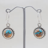 Turquoise Spiny Oyster Silver Earrings