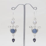 925 Sterling Silver Kyanite Drop Earrings