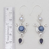 925 Sterling Silver Kyanite Drop Earrings
