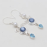 925 Sterling Silver Kyanite Drop Earrings