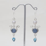 925 Sterling Silver Kyanite Drop Earrings