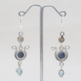 925 Sterling Silver Kyanite Drop Earrings