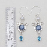 925 Sterling Silver Kyanite Drop Earrings
