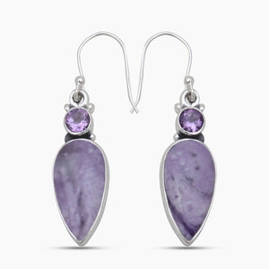 925 Sterling Silver Morado Opal Earrings